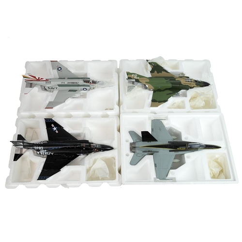 271 - Four Armour Collection 1:48 metal F4 Phantom x 3 & a F18 Hornet all in original boxes.