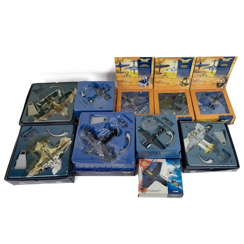 277 - Corgi Aviation Archive die cast aeroplanes. Mustang USAAF, 1:72 scale 49301; Supermarine Spitfite Mk... 