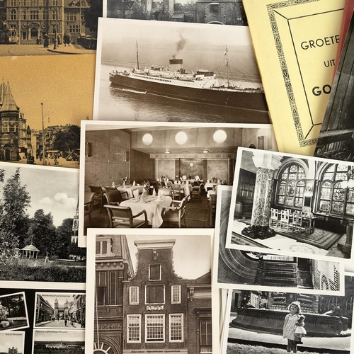 280 - Collection of mostly continental & Dutch interwar postcards, pictorial, buildings and everyday l... 