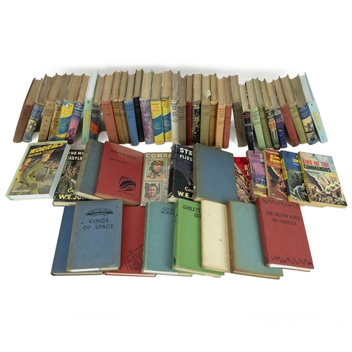 296 - Captain W.E. Johns collection of Worrall, Gimlet and Space adventure books 49 hard cover and 5 paper... 