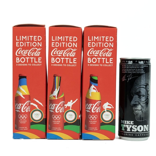 335 - Coca Cola Limited Edition 2012 Olympics - complete set of three different designs to bottles each un... 