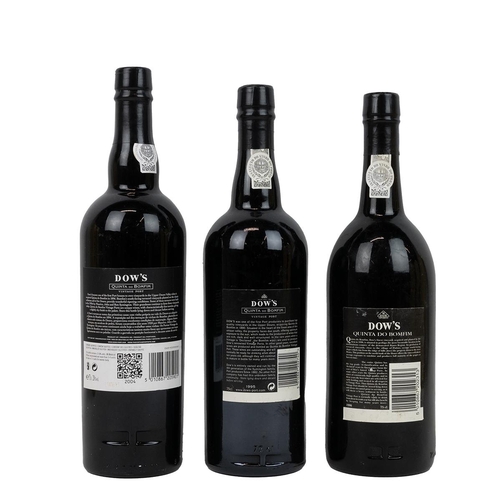 350 - Dow's Quinta do Bomfin 1986, 1995 and 2004 each 75cl, 20% alc/vol. Fill high, labels lightly marked,... 