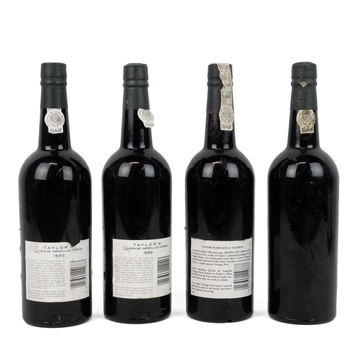 374 - Taylor's vintage port 1985 and Quinta de Vargellas 1978, 1985 and 1986 all 75cl, three 20.5% one 21%... 