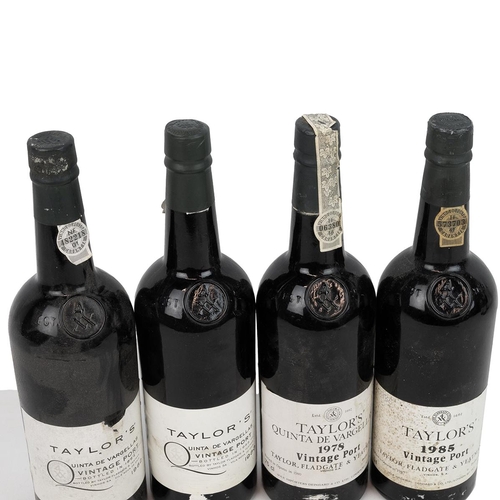 374 - Taylor's vintage port 1985 and Quinta de Vargellas 1978, 1985 and 1986 all 75cl, three 20.5% one 21%... 