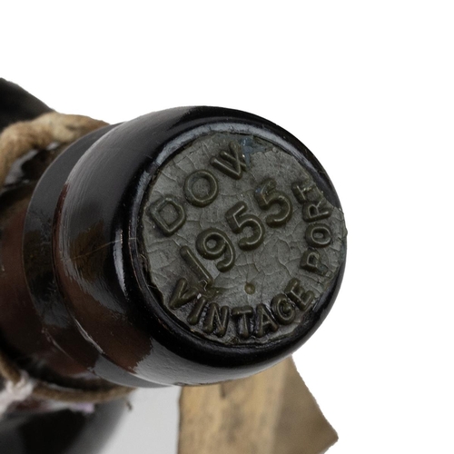 377 - Dow's 1955 port (according to hand written card label) - fill low shoulder, no label, capsule intact... 