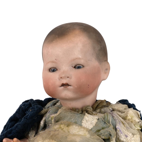 405 - A German Armand Marseille 'Dream Baby' doll with blue sleep eyes, in original lace dress, compositio... 