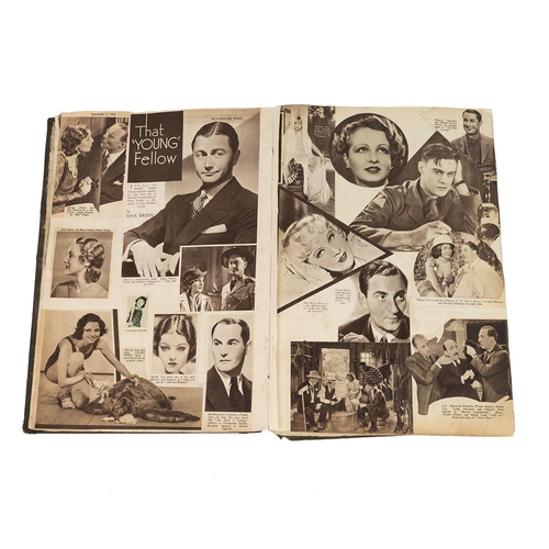 419 - A large 1932/3 film star scrapbook, with substantial over 200 pages, mainly cuttings from the fan ma... 