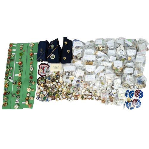 431 - Bowls memorabilia, an extensive collection of Bowls club badges and ties, including, Norfolk, Berksh... 