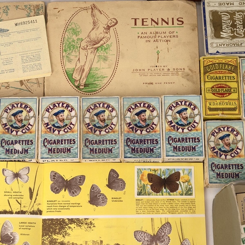 449 - Collection of cigarette and tea cards, including three framed sets, various boxed examples.