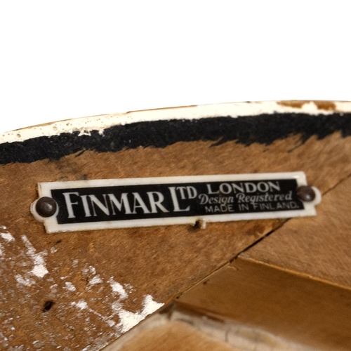 500 - Alvar Aalto for Finmar Ltd, occasional table, with applied label to the underside 