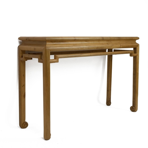 504 - A Chinese modern designed side table, made with the precious timber of 'Jinsi Nanmu' (golden threads... 