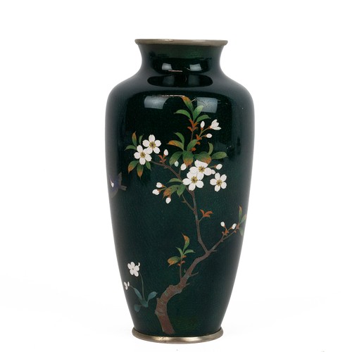 167 - A JAPANESE GINBARI CLOISONNE VASE, TAISHO TO EARLY SHOWAS PERIOD (1921-1945)The baluster shaped vase... 