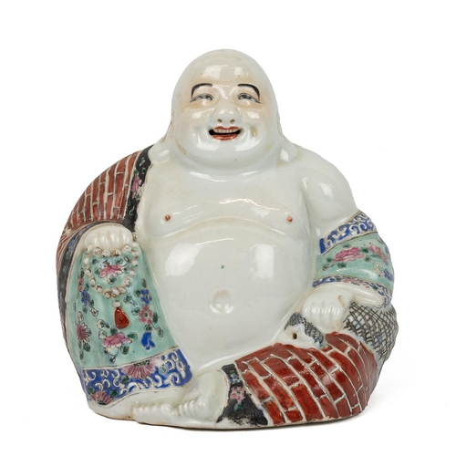 187 - A LARGE SMILING BUDDHA, REPUBLIC PERIOD (1911-1949)A large early 20th Century Chinese famille rose p... 