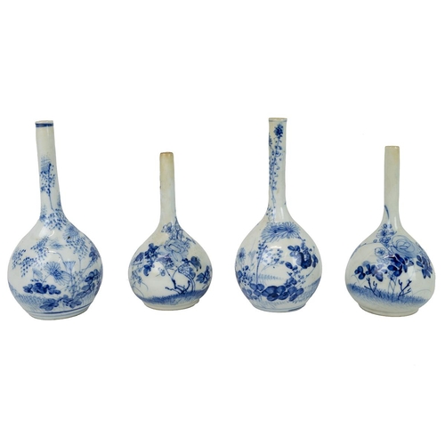 69 - GROUP OF ORIENTAL CERAMICS & LACQUERWARE, 18TH-19TH CENTURYTwo pairs of Japanese blue and white ... 