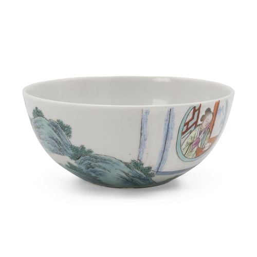 88 - A CHINESE FAMILLE ROSE TEA CUP, 20TH CENTURYDecorated with the legend 'Xi Xiang Ji' on the exterior ... 