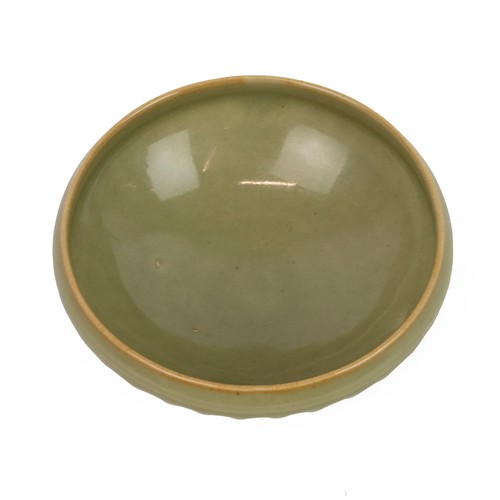 94 - A CELADON LONGQUAN KILN BOWLOf tapering form, raised from a short foot ring, with upright mouth rim,... 