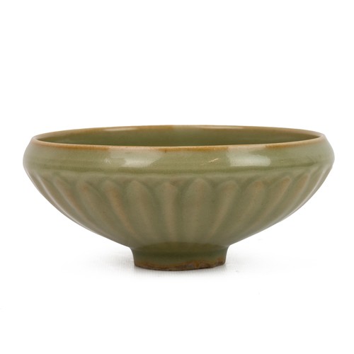 94 - A CELADON LONGQUAN KILN BOWLOf tapering form, raised from a short foot ring, with upright mouth rim,... 