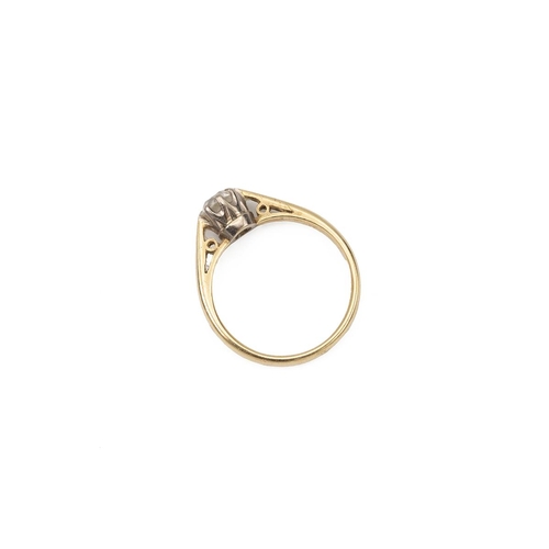 41 - 18ct gold solitaire diamond ring approx 0.25ct,  hallmarked Sheffield 750, size M weight 3.2 grams.