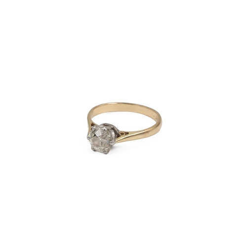 76 - 18ct stamped solitaire princess cut diamond ring of approx 0.75 carats, mounted in a six claw settin... 