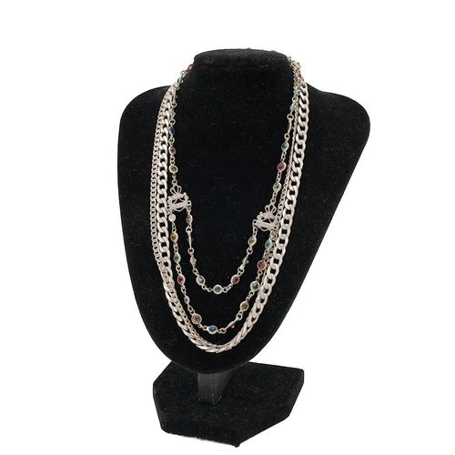 201 - Collection of silver and white metal jewellery including chains, necklace and other items, 116 grams... 