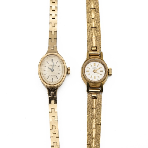 205 - Sekonda & Camy ladies watches together with silver rings and bangle. Vintage Sekonda manual wind... 