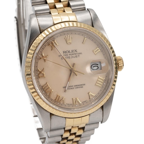 276 - Rolex Oyster Perpetual Datejust gents wristwatch, c1988. Ref 16233, Serial R910xxx, stainless steel ... 