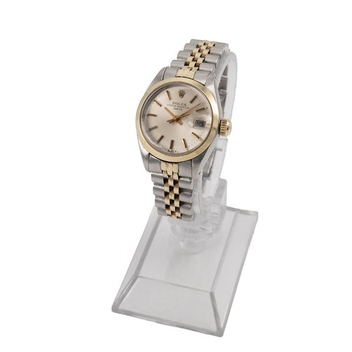 277 - Ladies Rolex Oyster Perpetual date wristwatch, c1979. Model 6916, serial 5798xxx, stainless steel an... 