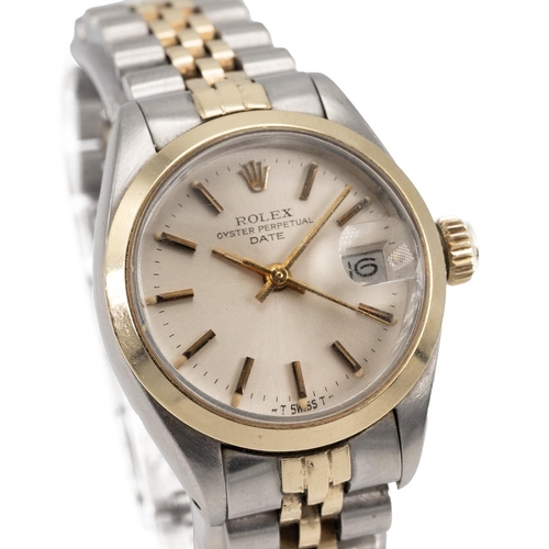 277 - Ladies Rolex Oyster Perpetual date wristwatch, c1979. Model 6916, serial 5798xxx, stainless steel an... 