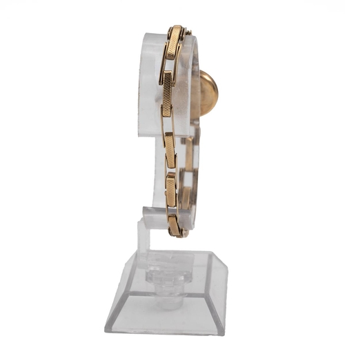 290 - 9ct gold hallmarked ladies Rotary Incabloc 17 jewels wristwatch with 9ct gold hallmarked strap total... 