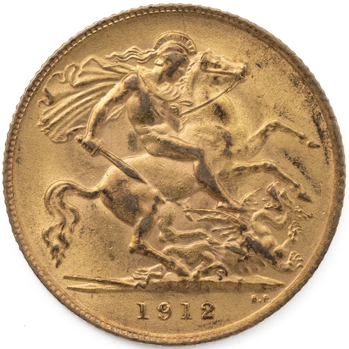 320 - George V gold half sovereign, dated 1912.