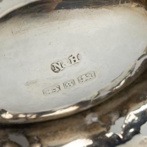 423 - A sterling silver hallmarked bowl and pierced basket, a sterling silver medallion related to the 58t... 