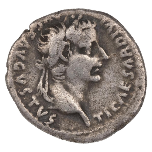 3 - Tiberius (14-37 AD) silver Denarius, Lugdunum (RIC I 30). Obverse : laureate head, right, 'TI CAESAR... 