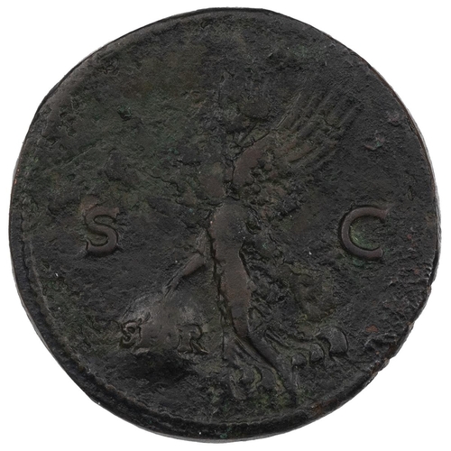 5 - Nero (54-68 AD) bronze As, Lugdunum. Obverse: left-facing bust, 'IMP NERO CAESAR AVG P MAX TR PPP' a... 