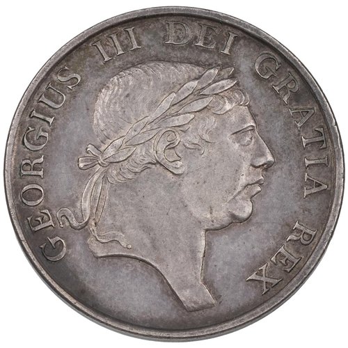 45 - 1812 George III silver Three Shillings Bank Token, second head (S 3770, ESC 416, Bull 2079). Obverse... 