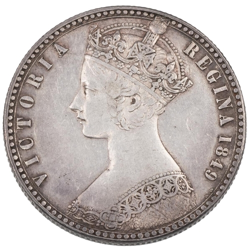 80 - 1849 Victoria silver 'Godless' Florin (S 3890, ESC 802, Bull 2815). Obverse: crowned Gothic-type A b... 