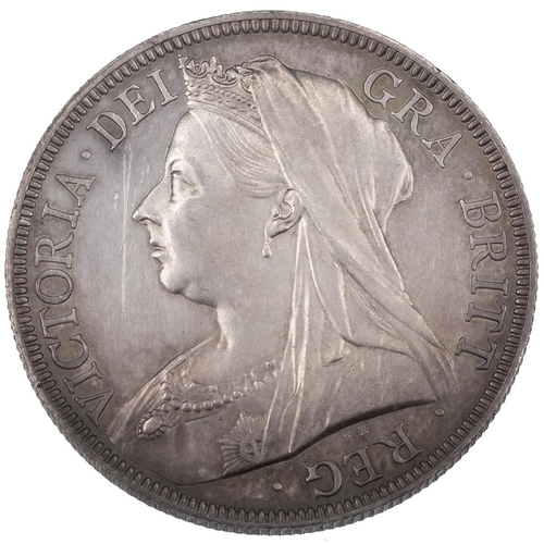 79 - 1893 Victoria silver proof Halfcrown, dies 2+B (S 3938, ESC 727, Bull 2779). Obverse: old veiled hea... 