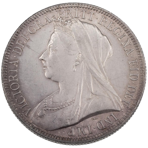 82 - 1893 Victoria silver Florin, dies 1+B (S 3939, ESC 876, Bull 2962). Obverse: old veiled head, 'VICTO... 