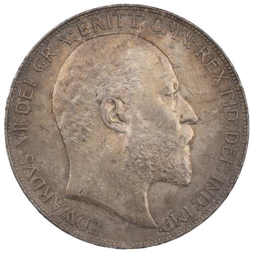 97 - 1902 Edward VII silver Crown (S 3978, ESC 361, Bull 3560). Obverse: right-facing bare-headed bust wi... 