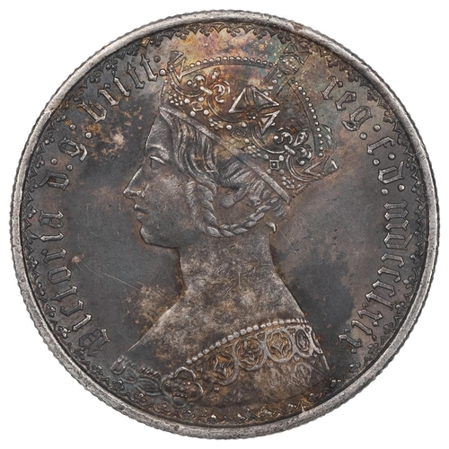 81 - 1869 mdccclxix Victoria silver Florin, die no. 2 (S 3893, ESC 834, Bull 2867). Obverse: crowned 'Got... 