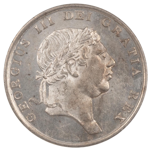 49 - 1816 George III silver Eighteenpence Bank Token (S 3772, ESC 979, Bull 2123). Obverse: second bust, ... 