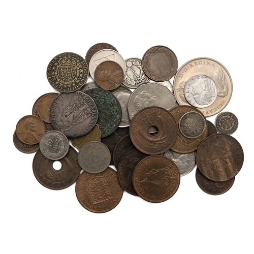 208 - 250g of world coinage, some high-grade issues, some silver, including Jersey, Guernsey, East Africa,... 