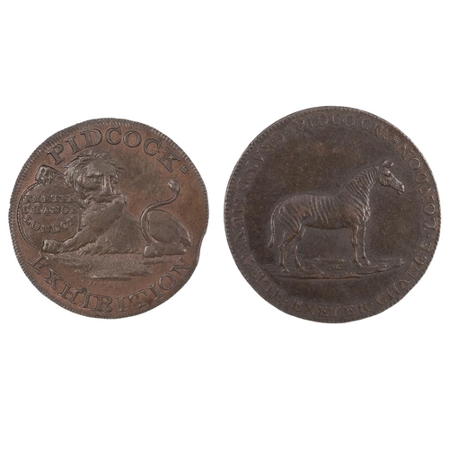 219 - Two (2) J & G Pidcock, Middlesex copper Halfpenny tokens, including Eagle flying, Dublin or Lond... 