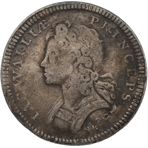 254 - 1699 Jacobite Uprising, Prince James Edward Francis Stuart silver medal (Eimer 381, Woolf 15:1). Obv... 