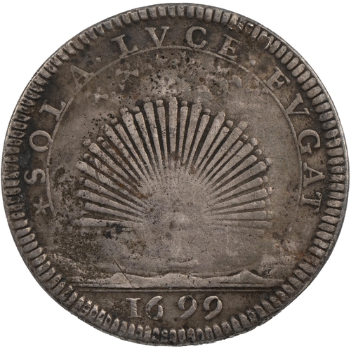 254 - 1699 Jacobite Uprising, Prince James Edward Francis Stuart silver medal (Eimer 381, Woolf 15:1). Obv... 