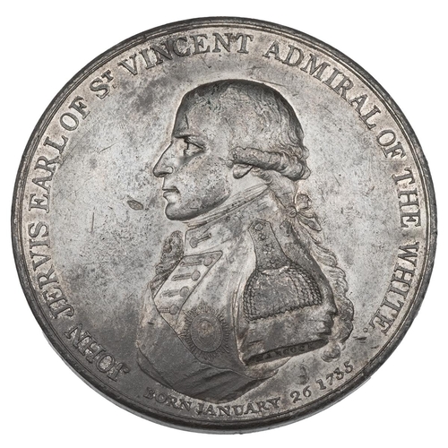 256 - 1797 Battle of Cape St Vincent white metal medal, Hancock and Kempson (Eimer 881). Obverse: left-fac... 