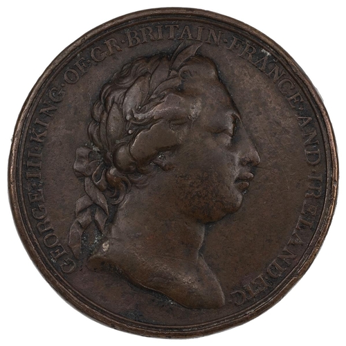 255 - 1772 Resolution and Adventure medal (Eimer 744a, BHM 165, Betts 552). Obverse: laureate bust of Geor... 