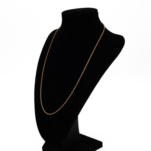 7 - 9ct gold rope twin necklace, 3.4 grams.