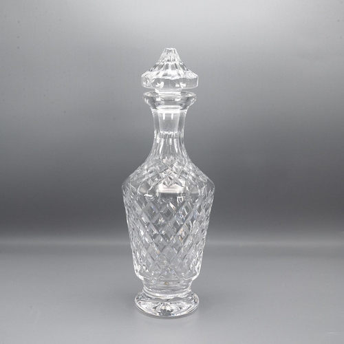 24 - Waterford cut glass crystal decanter, in the Boyne pattern, etched to the base 