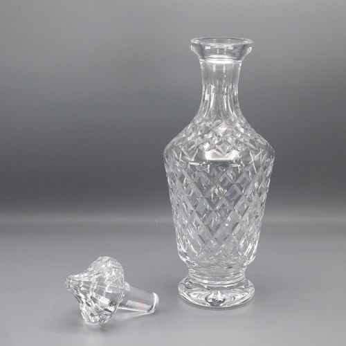 24 - Waterford cut glass crystal decanter, in the Boyne pattern, etched to the base 