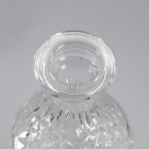 24 - Waterford cut glass crystal decanter, in the Boyne pattern, etched to the base 